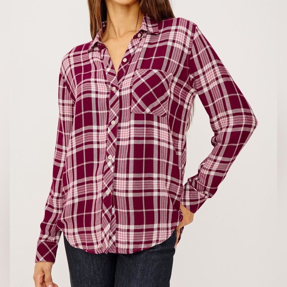 Rails Hunter Shirt Winterberry Plaid Soft Flannel Small